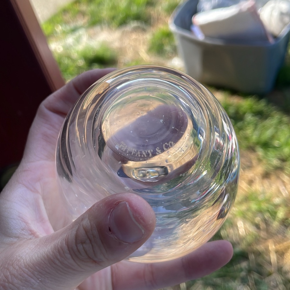 Glass Tiffany & Co Apple Paper Weight